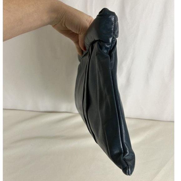 TIMMY WOODS BEVERLY HILLS COLLECTION TEAL BLUE VINTAGE OVERSIZED CLUTCH BAG - Picture 5 of 11